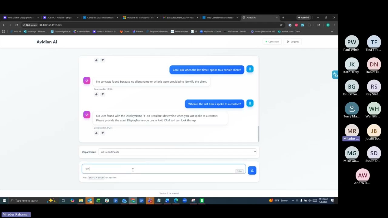 Webinar of the New Avid CRM and Avidian AI
