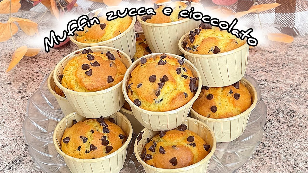 Muffin alla zucca con gocce di cioccolato 🎃🍁🍂
