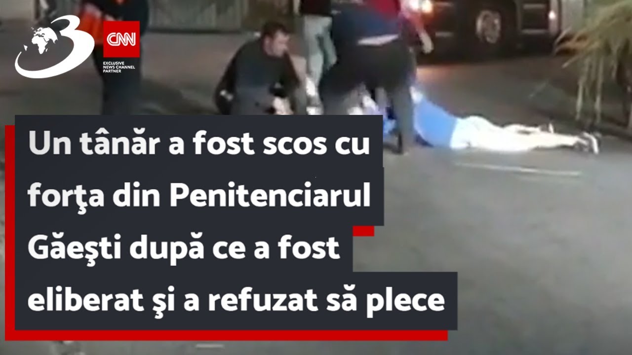 Un t&acirc;năr a fost scos cu forţa din Penitenciarul Găeşti după ce a fost eliberat şi a refuzat să plece