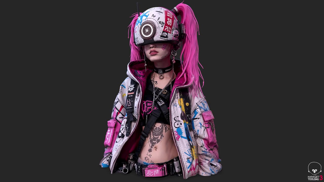 Cyberpunk Character High Detail 3D model