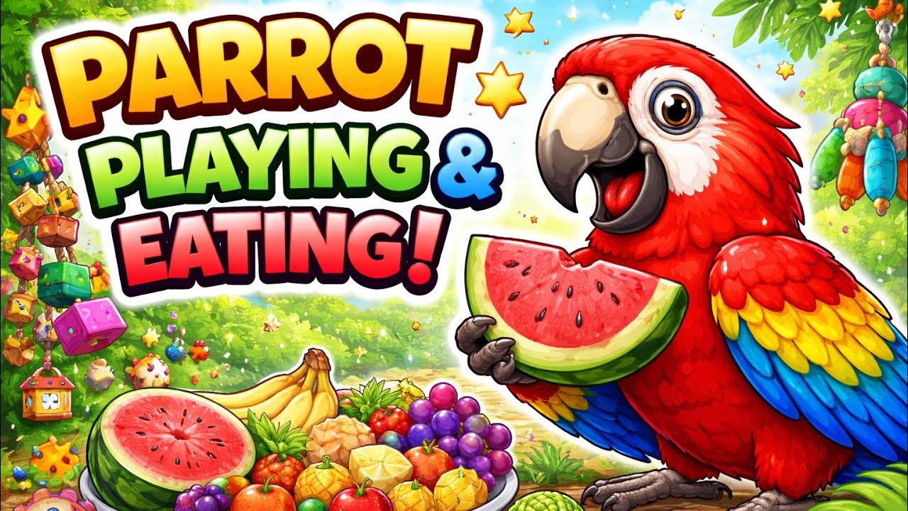 Parrot 🦜 playing & Eating with me #parrot #eating 