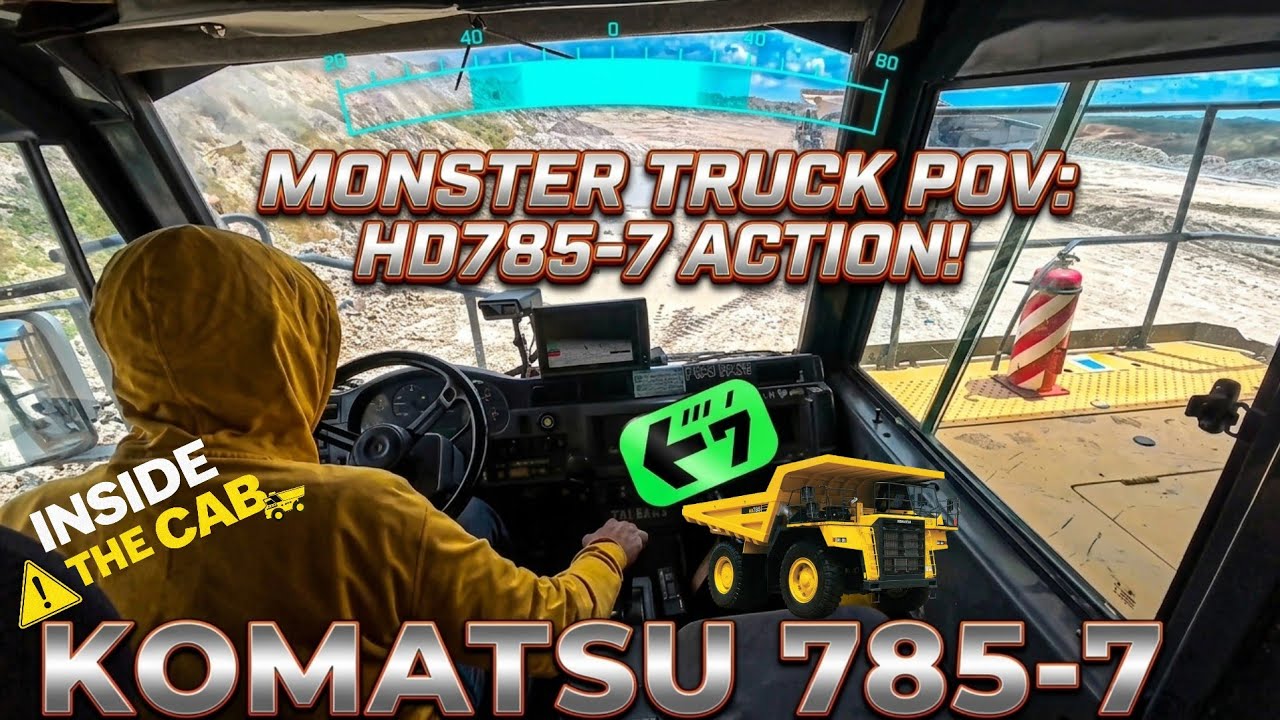 Экшн-камера❗Вождение самосвалов | 785-7 Komatsu