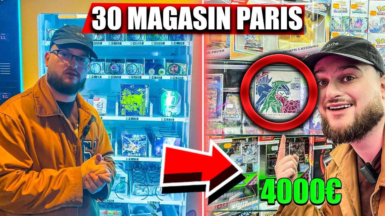 RETOURNER TOUS les MAGASIN POKÉMON de PARIS ! (Distributeur, carte mystère..)