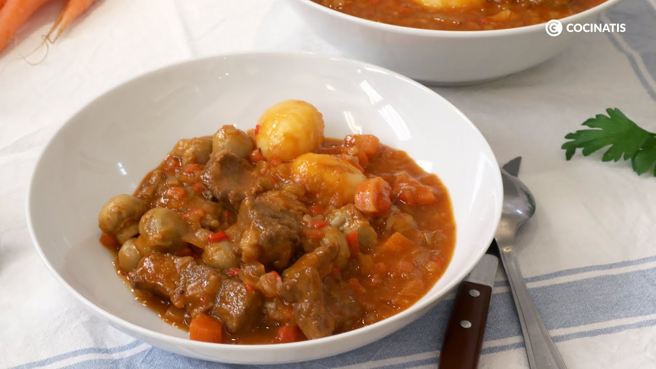 Ternera en salsa con patatas y champiñones // Receta clásica con Cocinatis