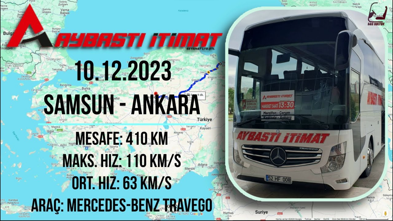 Aybastı İtimat Turizm 52HF008 || Türkiye Yolları || Samsun - Ankara || 10.12.2023