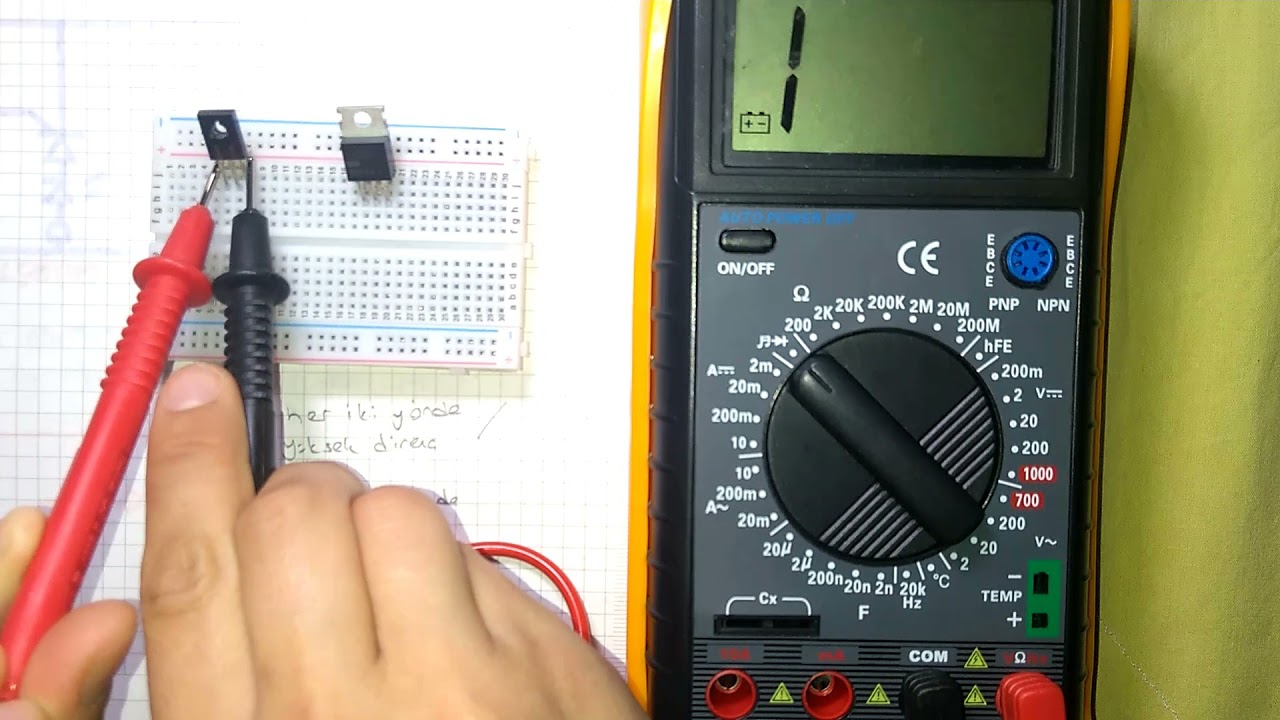 TRİSTÖRÜN SAĞLAMLIK KONTROLÜ VE UÇ TESPİTİ SCR ( BT151 - C106M)