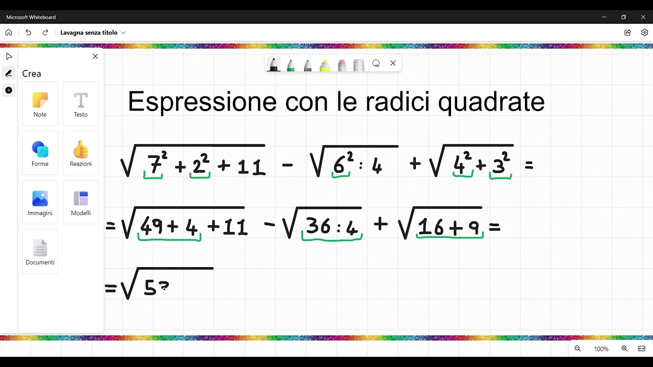 Espressione con radice - 1