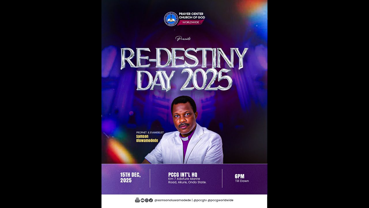 P.C.C.G RE-DESTINY DAY 2025 (December 15th, 2025)