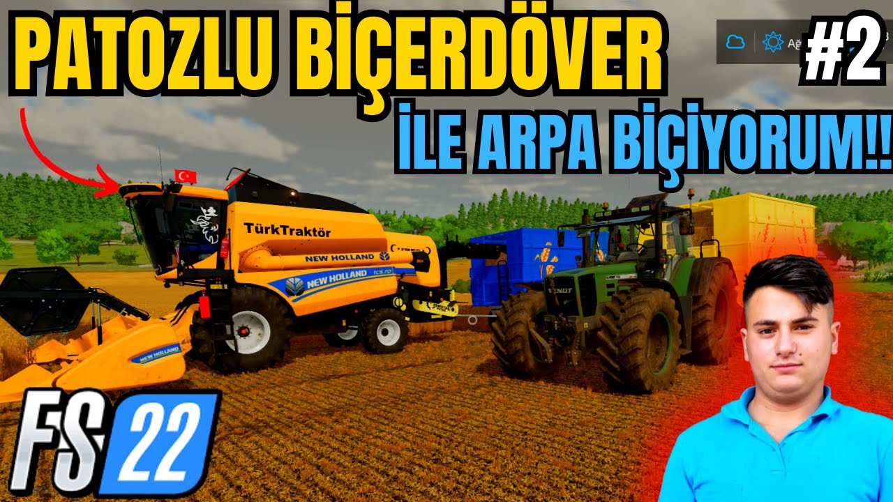 PATOZLU BİÇER DÖVER İLE ARPA HASATINDAYIM!! #2