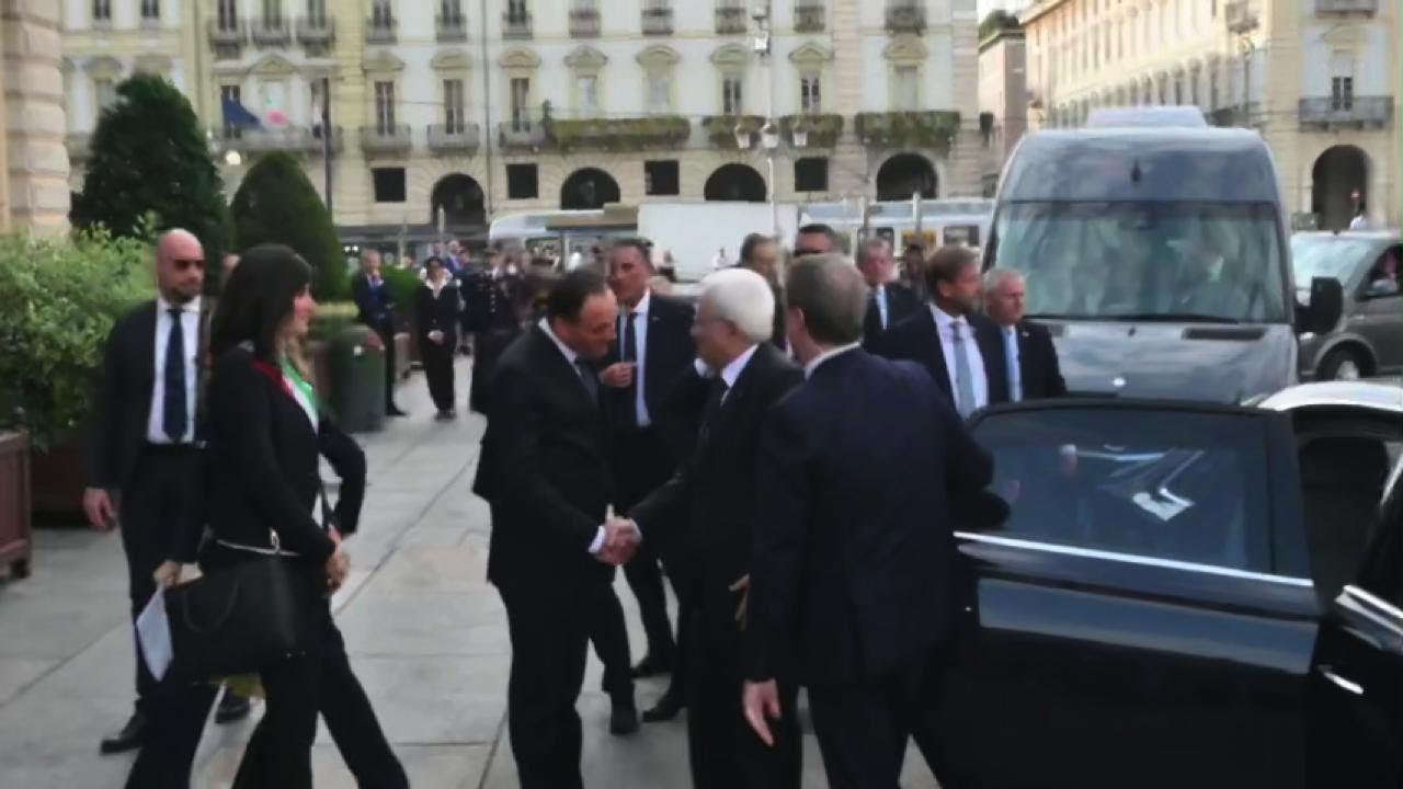 Sergio Mattarella a Torino, l'arrivo a Palazzo Madama del Presidente della Repubblica