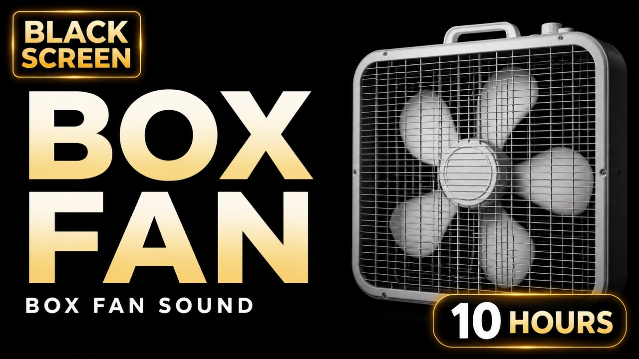 Box Fan Sound | Steady White Noise for Sleep, Focus, and Relaxation (10 Hours) Black Screen