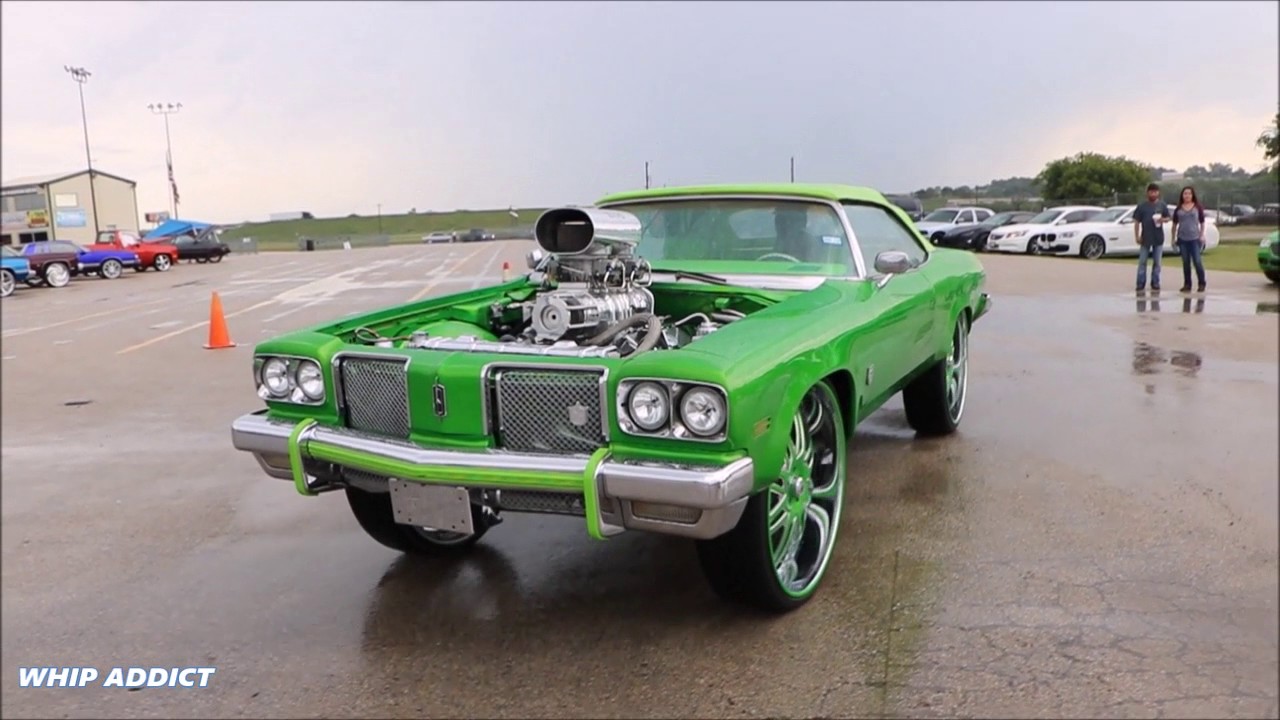 WhipAddict: Kandy Green 74' Oldsmobile Delta 88 Vert on Asanti 30s, Supercharged Big Block, Burnout!
