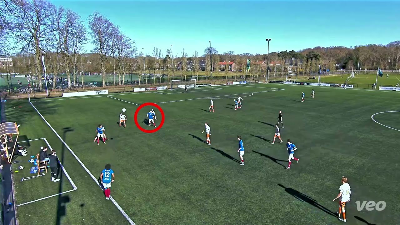 College soccer recruiting video of forward Mats Kamphuis, available for Fall 2026