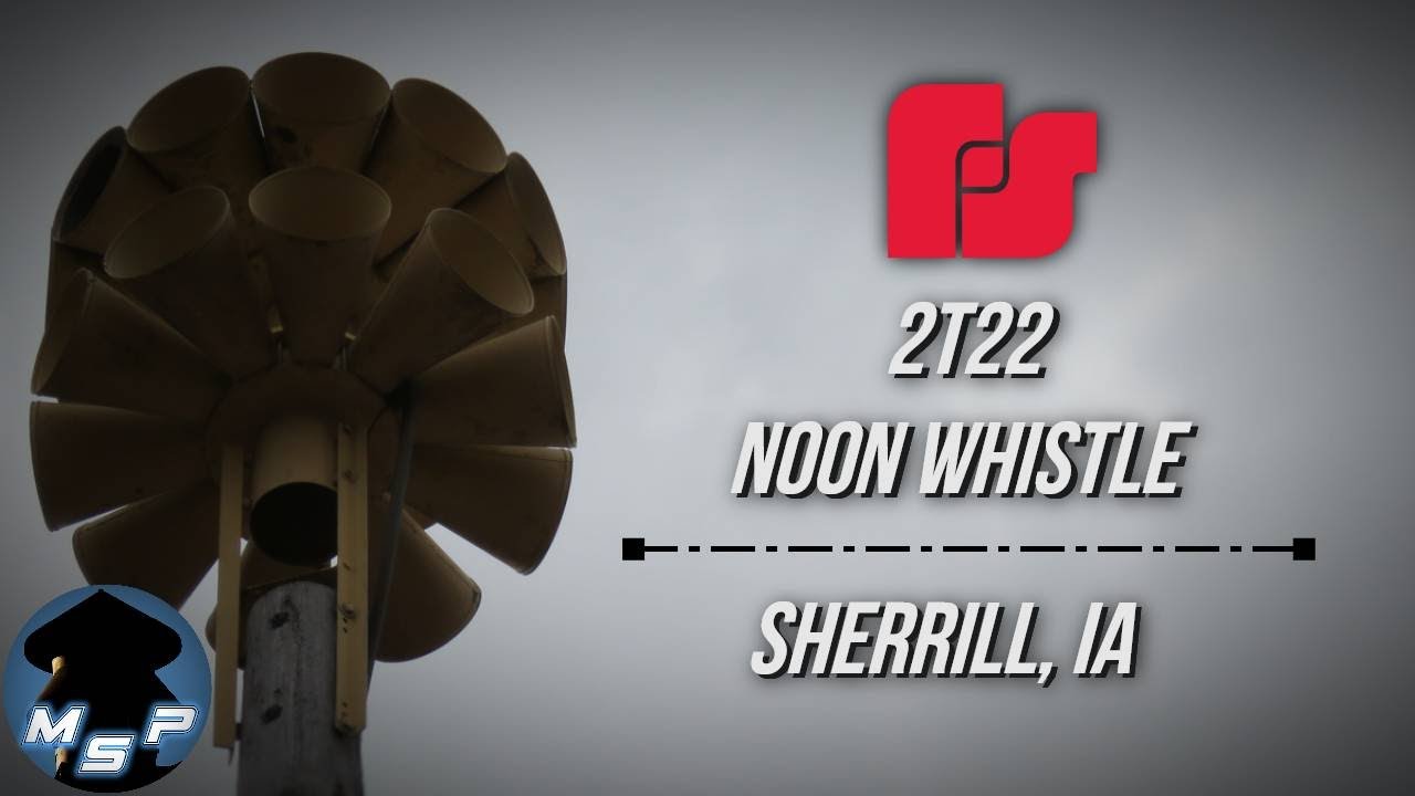 Federal Signal 2T22 Daily Siren Test | Noon Whistle | Sherrill, IA
