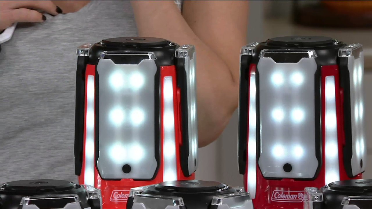 Coleman LED Quad Pro Hi/Med/Low Lantern w/ Magnetic Panels on QVC
