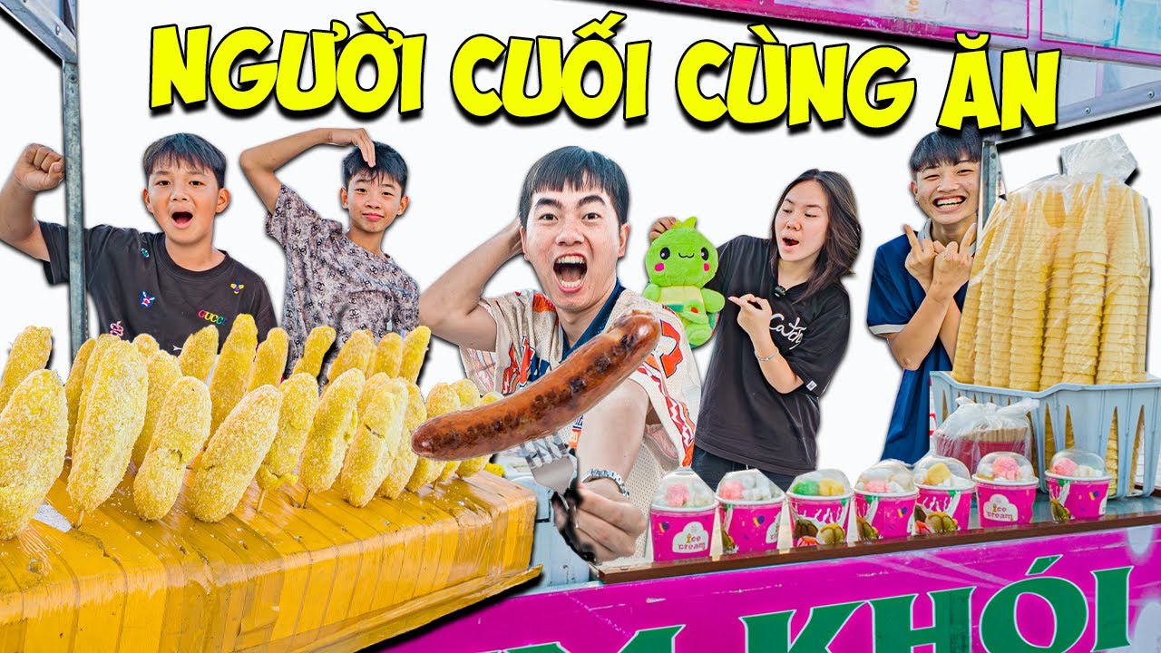 Thái Chuối Thử Thách Người Cuối Cung Ăn Đồ Ăn Vặt Ở Quảng Trường Nhận Vé Đi Công Viên Nước