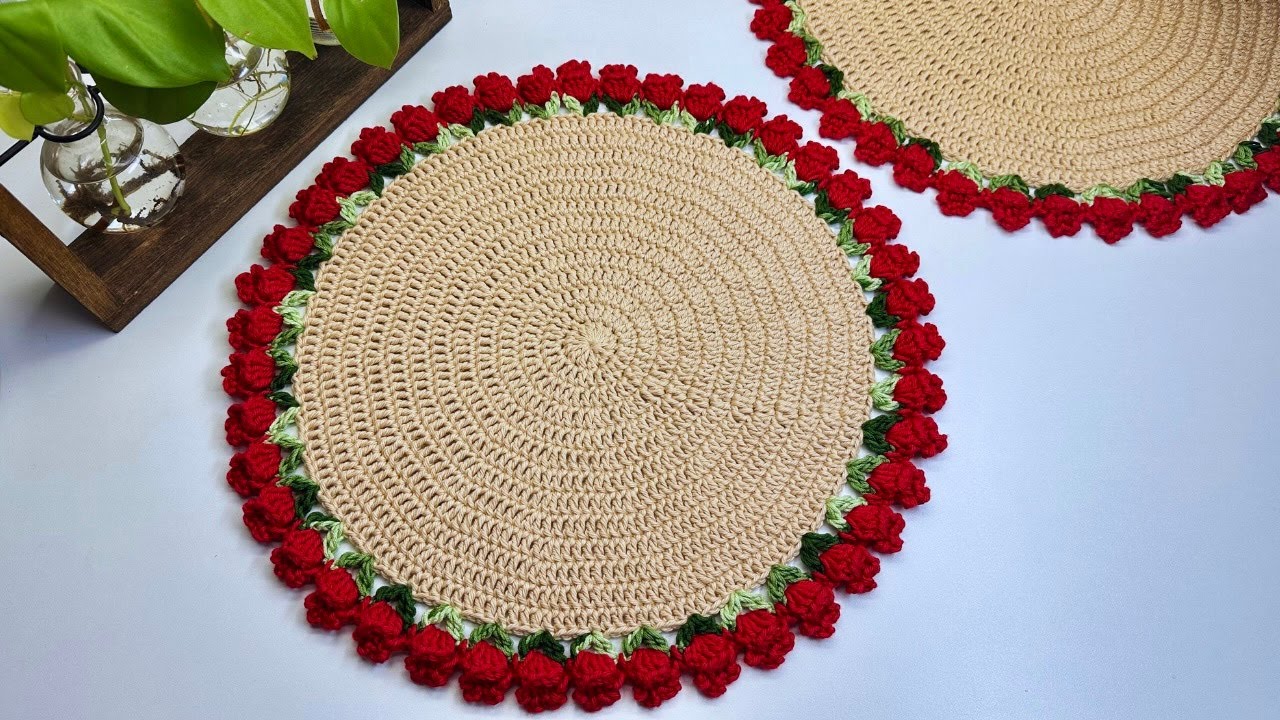 Individual De Mesa A Crochet💚Mayelin Ros