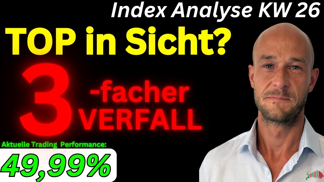 Index Analyse KW26 | Hexensabbat + Friedensgespr&auml;che platzen &ndash; VOLA-Montag! DAX & Dow Shortlastig!