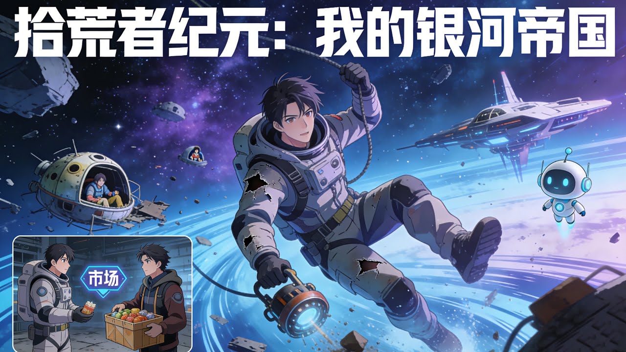 【FULL】🔥《拾荒者紀元：我的銀河帝國》被迫在太空拾荒求生？ 我靠一次關鍵交易打開局面，從撿破爛到建帝國。#動畫#逆襲#系統#小說#動畫#漫剧#智绘