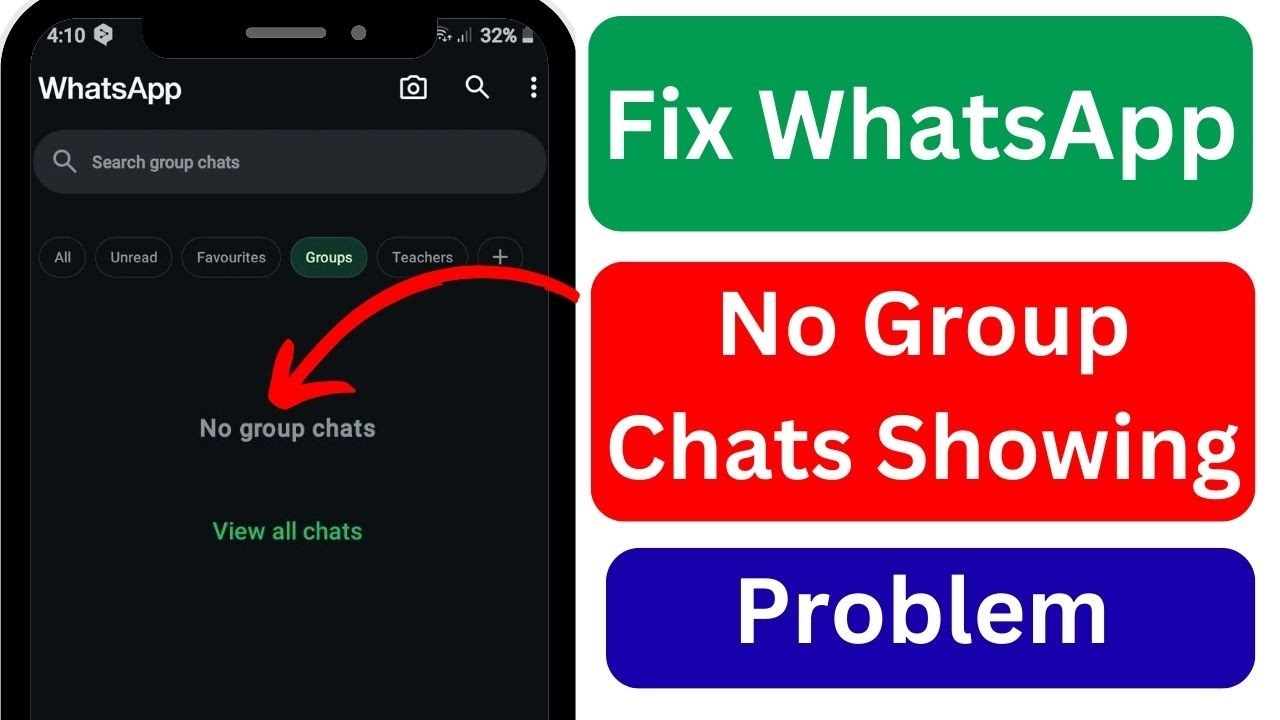 Fix WhatsApp No Group Chats Showing Problem | WhatsApp Group Chat Not Working |