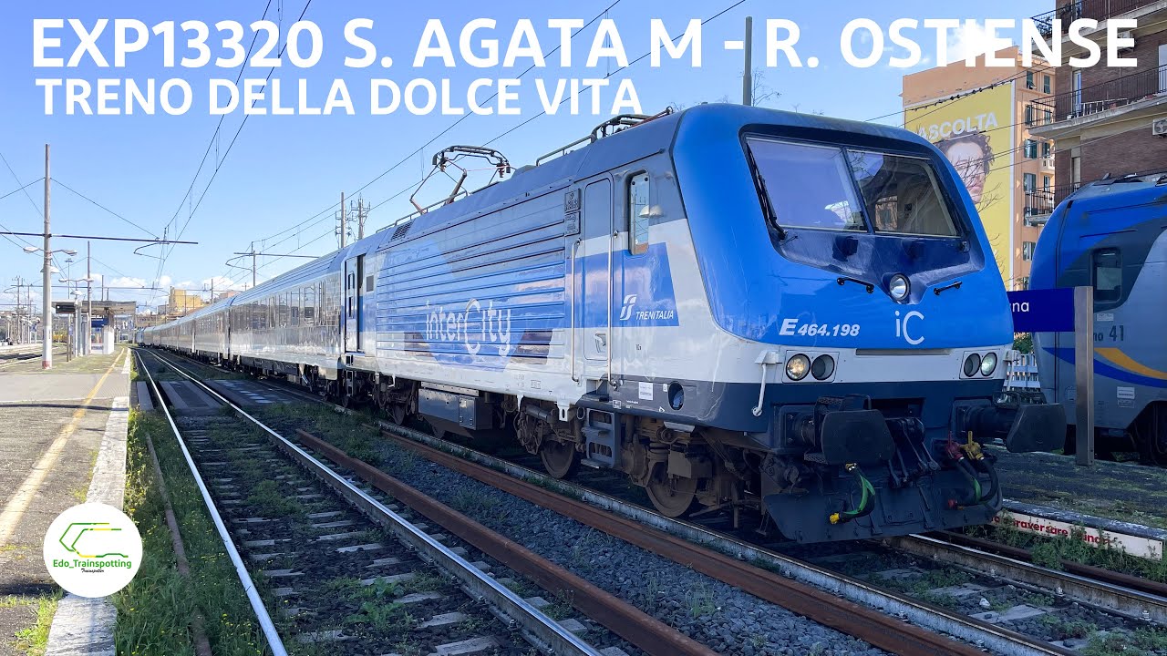 [4K60FPS] IL RITORNO DEL TRENO DELLA DOLCE VITA DA SANT'AGATA MILITELLO a ROMA OSTIENSE!