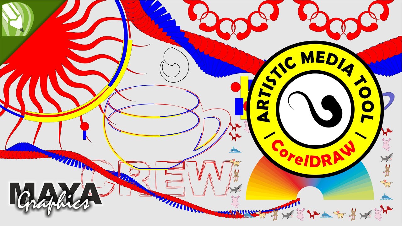 How to use Artistic media tool in coreldraw | Tool tips in coreldraw | Coreldraw tutorials