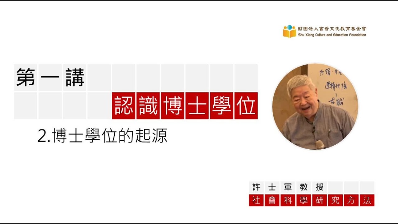 【第一講：認識博士學位】 -- 2. 博士學位的起源