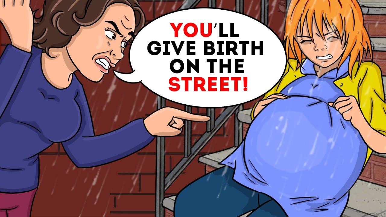 My mother-in-law forced me to give birth on the street! Animation
