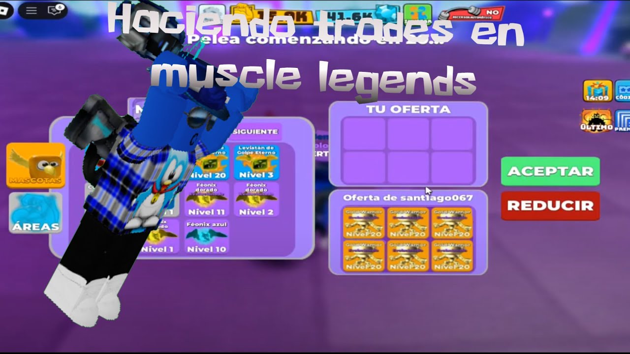 Haciendo trades hasta conseguir una pet buena en muscle legends Cap 1 |Deroxs