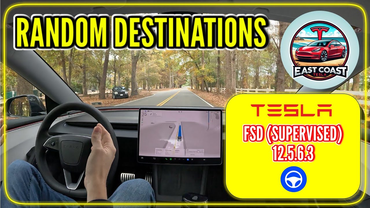Random Destinations on FSD 12.5.6.3 | Tesla Full Self Driving