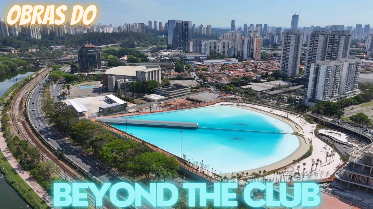 Vídeo pegando fogo! Drone na Marginal Pinheiros - Obras do Beyond The Club - São Paulo