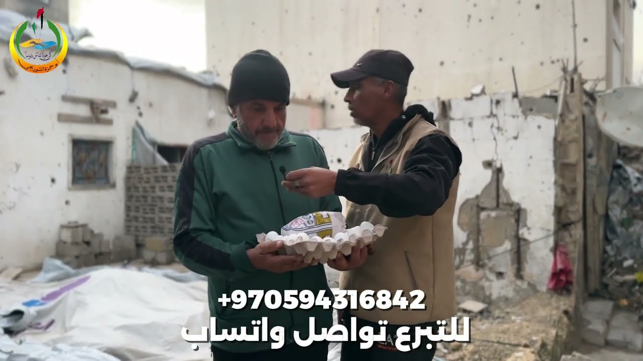 جبرنا خاطر الاسر الصامدة في جباليا توزيع البيض ودجاج 