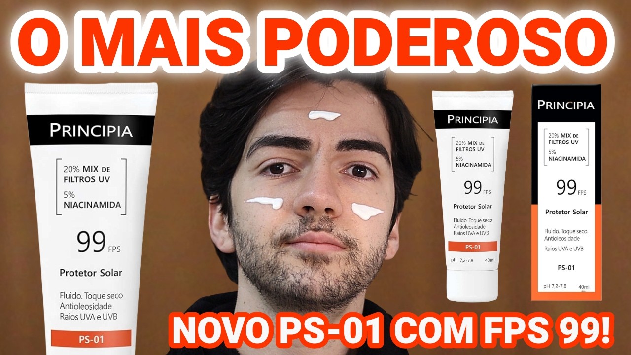 NOVO PS-01 COM FPS 99 2025! O PROTETOR SOLAR FACIAL MAIS PODEROSO DA PRINCIPIA COM 5% DE NIACINAMIDA