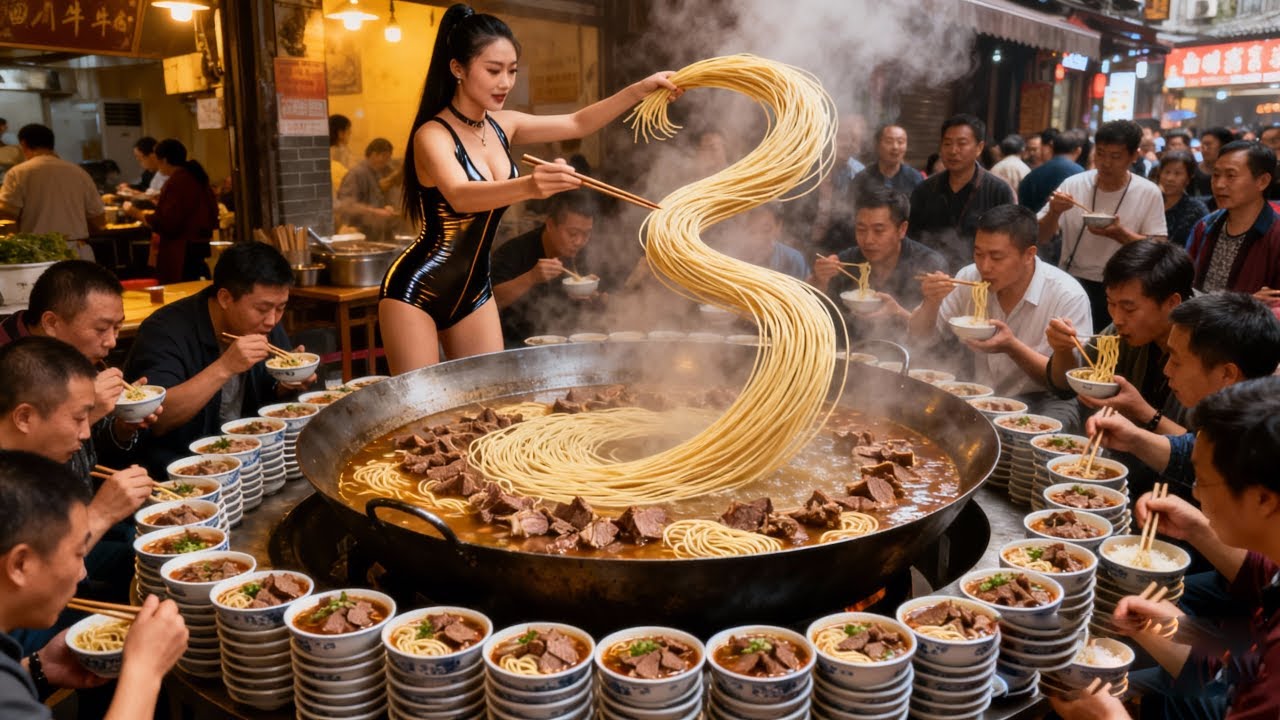 Vợ chồng Tứ Xuyên bán phở: 1 xu, thịt bò to chỉ 9 yuan!