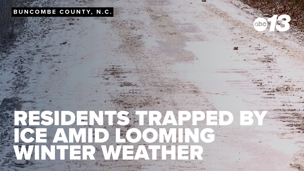 Buncombe County residents trapped by ice as more winter weather looms