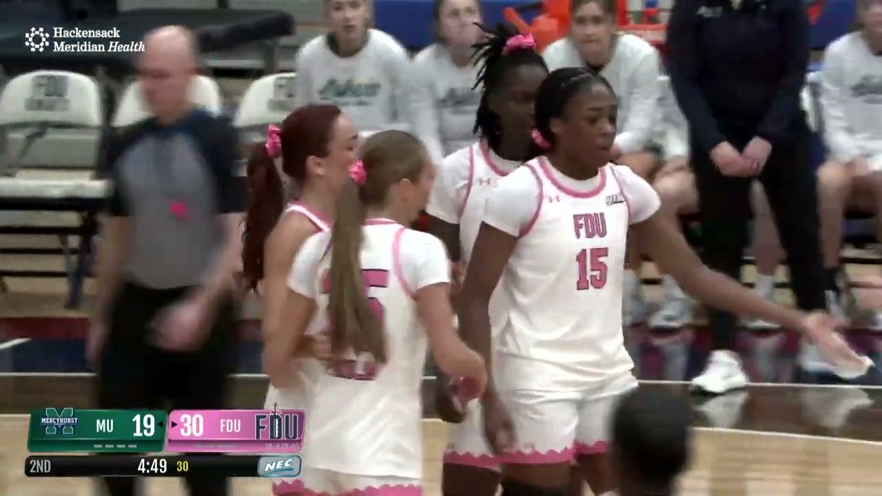 FDU WBB KEEPS IT ROLLING! KNIGHTS THROTTLE MERCYHURST IN NEW PINK UNIFORMS! 🎀 🏀