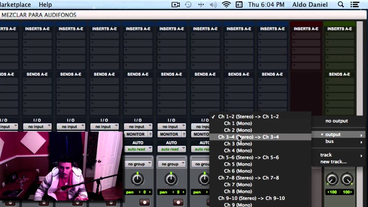 Como crear mezclas para audífonos en Pro Tools - Grabacion y Mezcla