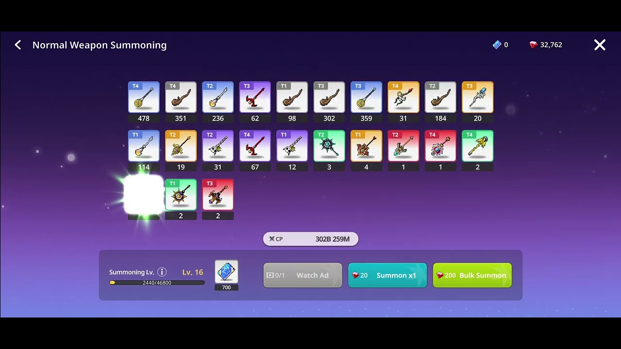 Maplestory Idle RPG - Ancient T4 from Weapon Tickets 