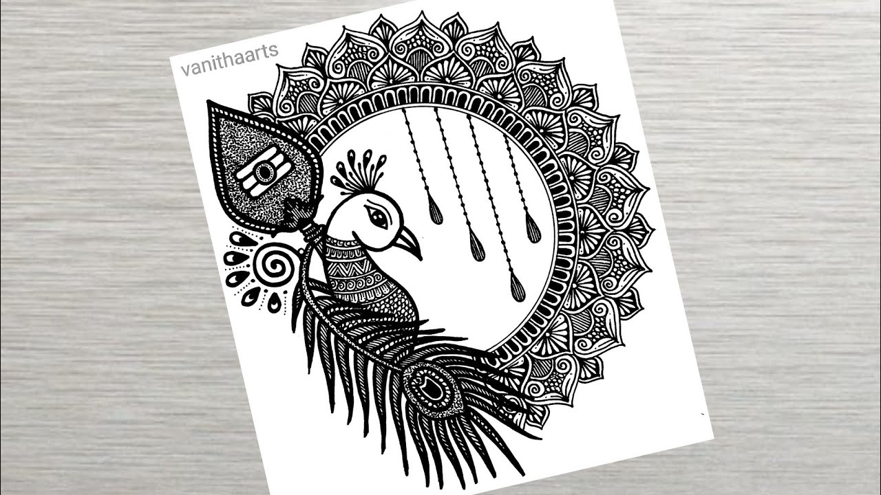 Murugan Vel Mandala Art for Beginners | Murugan Vel drawing | #murugan #vel #mandalaart #vanitharts