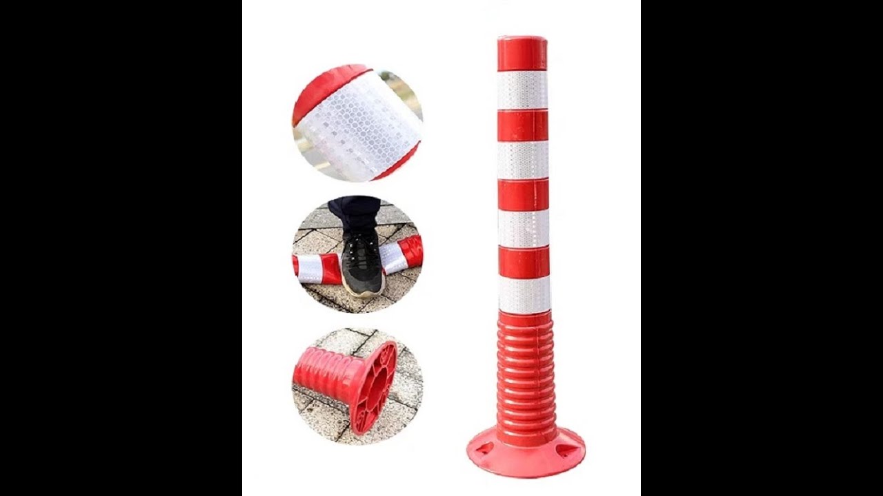 Traffic Flexible Pole Size 75cm(H) TPU Traffic Road Safety Cone With 3 Screws From BYBIGPLUS.COM