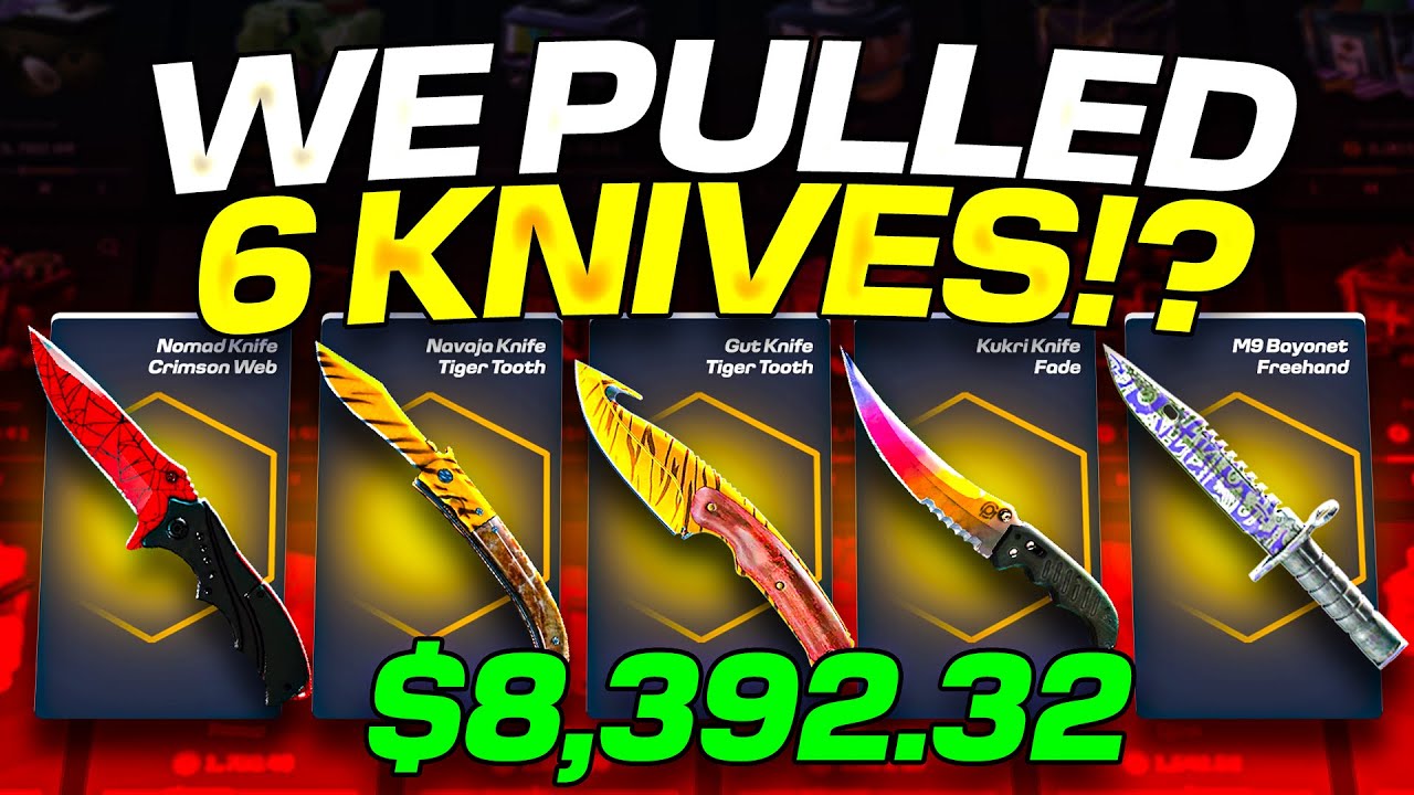 WE PULLED OVER 6 KNIVES!(SKINCLUB)