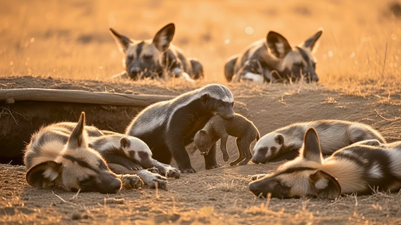 🦡 Honey Badger Steals Their Pup… But They Wake Up! | Wildlife Shock