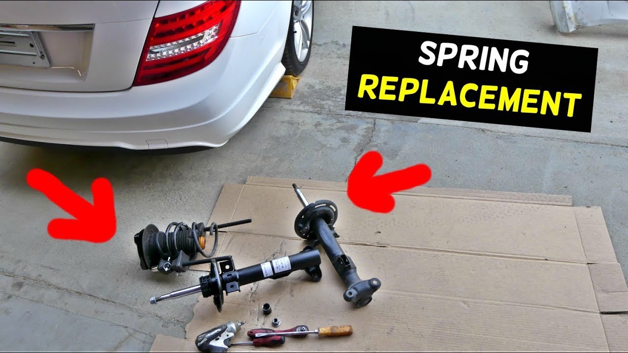 MERCEDES W204 SPRING REPLACEMENT REMOVAL C250 C300 C350 C200 C220 C260 C280