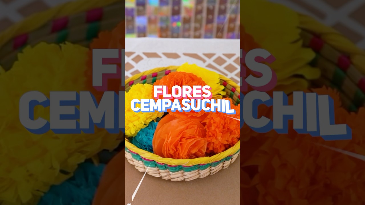 Haz FLORES DE CEMPAS&Uacute;CHIL S&Uacute;PER F&Aacute;CIL 💀🕯️ #diademuertos #diy #decoracion #ofrenda