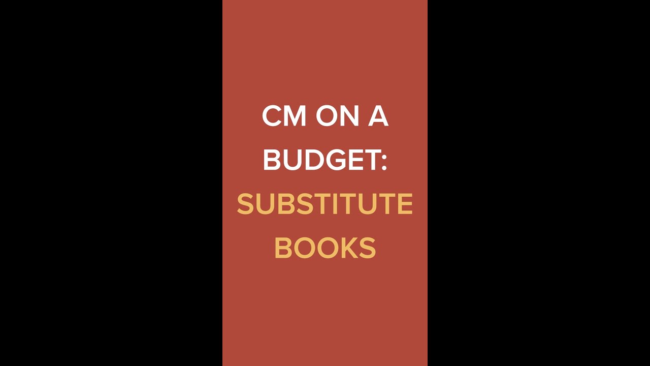 You can substitute books to keep to your budget