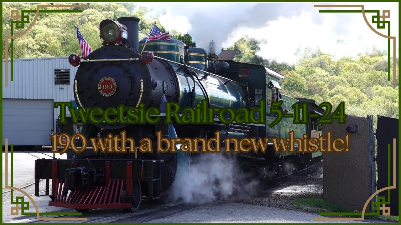 Tweetsie Railroad 5-11-24, 190 with a brand-new whistle!