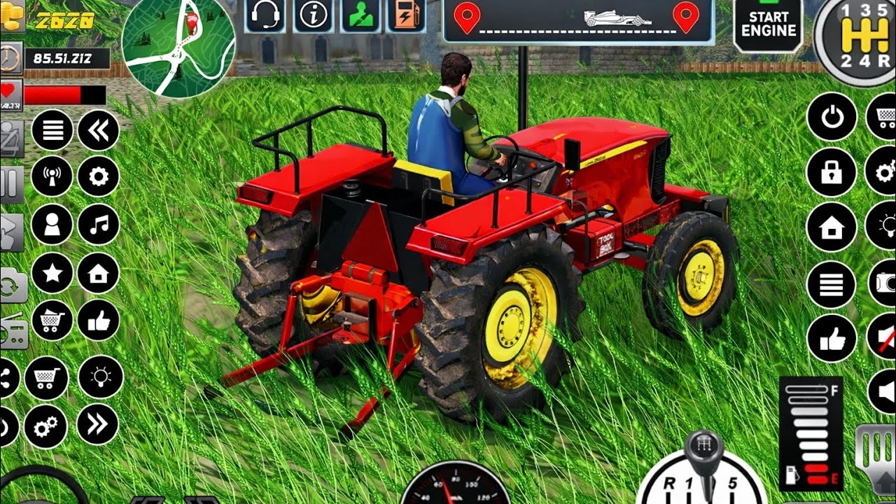 🚜 Tractor Game Gameplay | Desi Tractor Driving &  tractor is plowing the field New Misson 