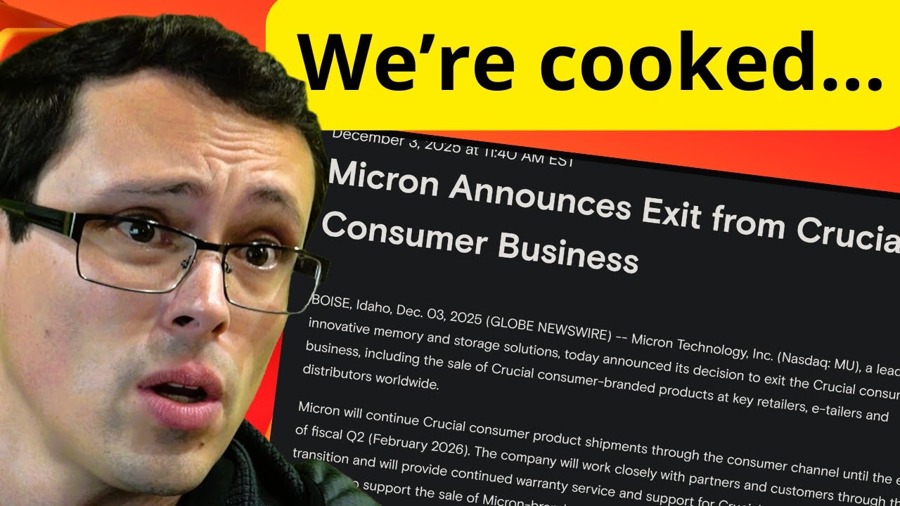 Micron Ends PC Gaming RAM and SSD production...