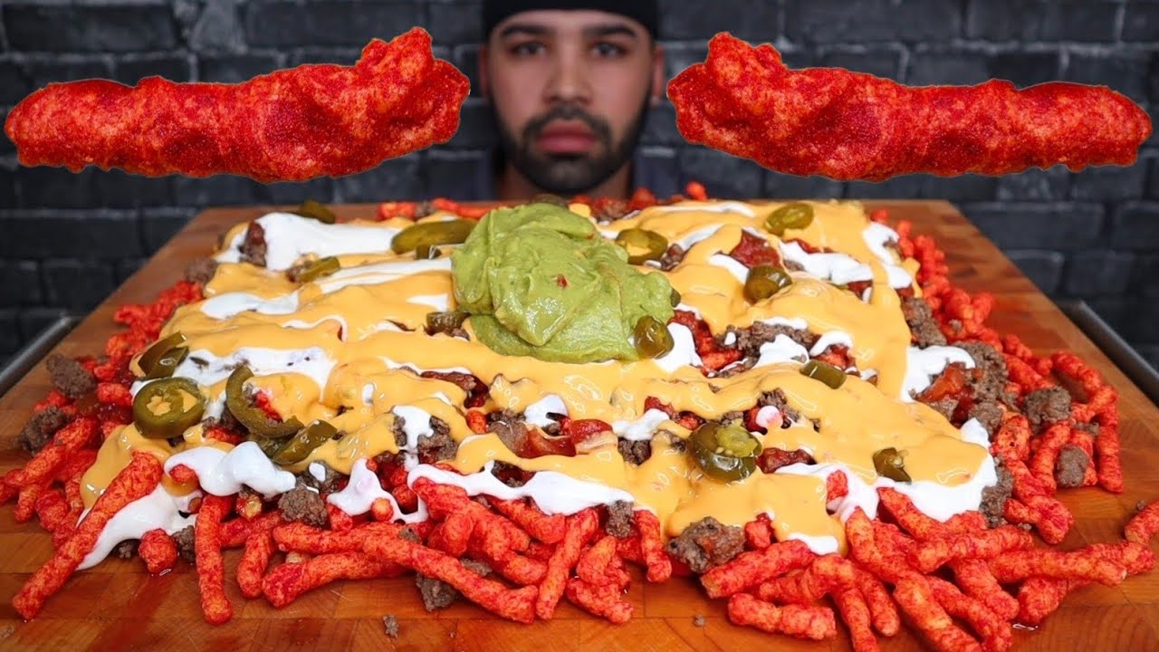 FLAMIN' HOT CHEETOS NACHOS ASMR MUKBANG