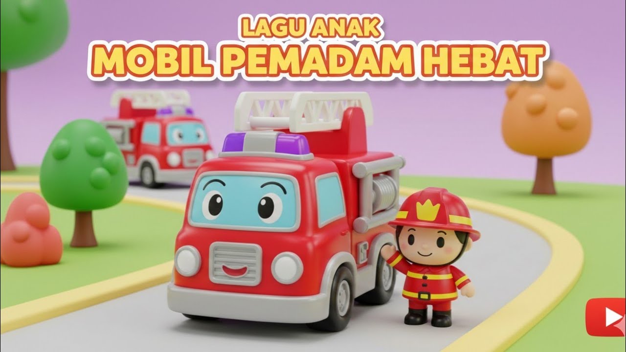 Mobil Pemadam Hebat 🚒 Lagu Anak Ceria